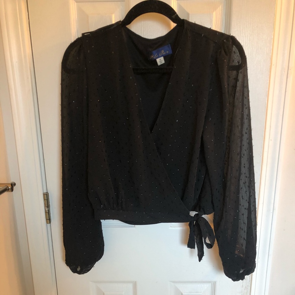 Francesca’s Sparkle Tie Crop Top